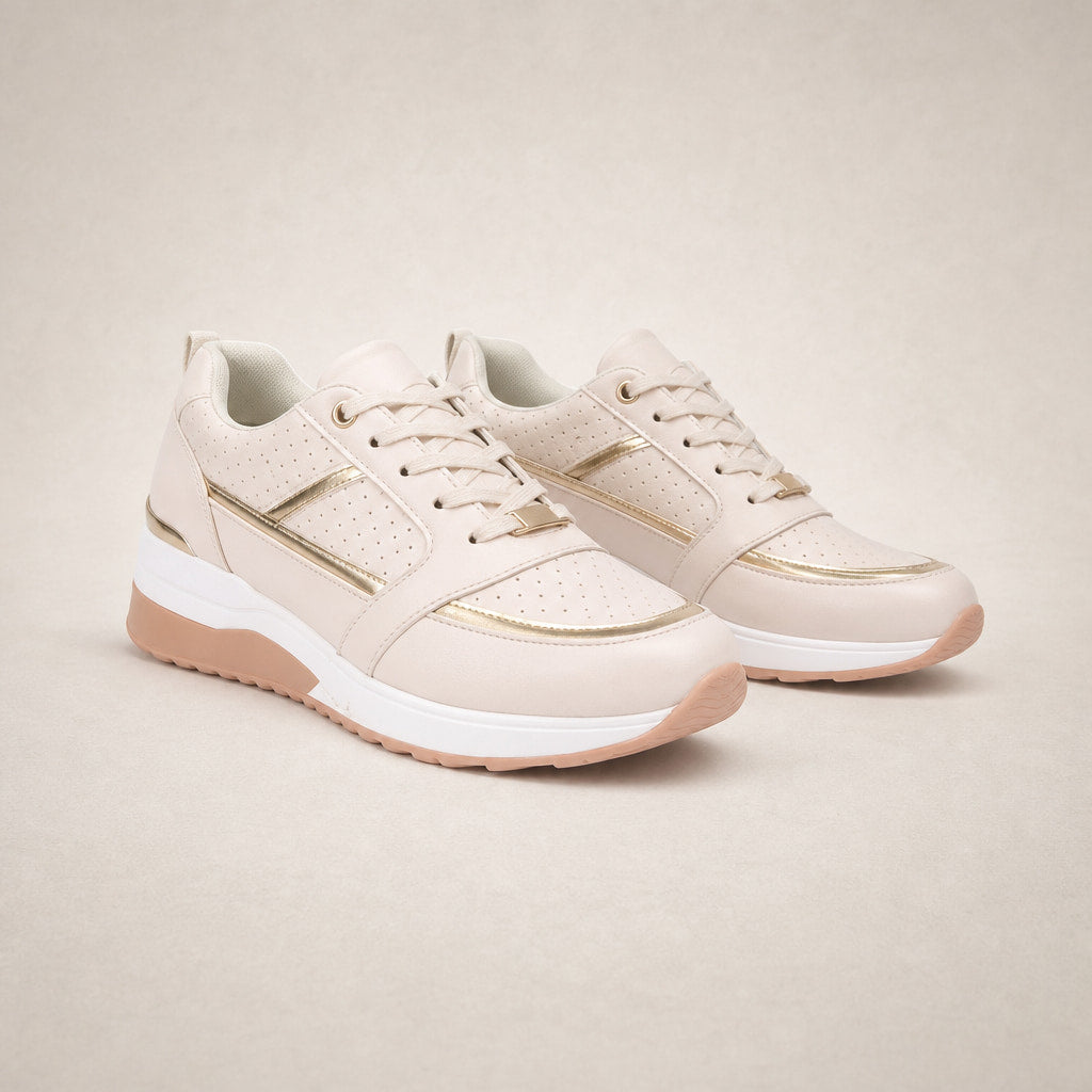 Wedge Sneakers For Women Beige – Product Photo