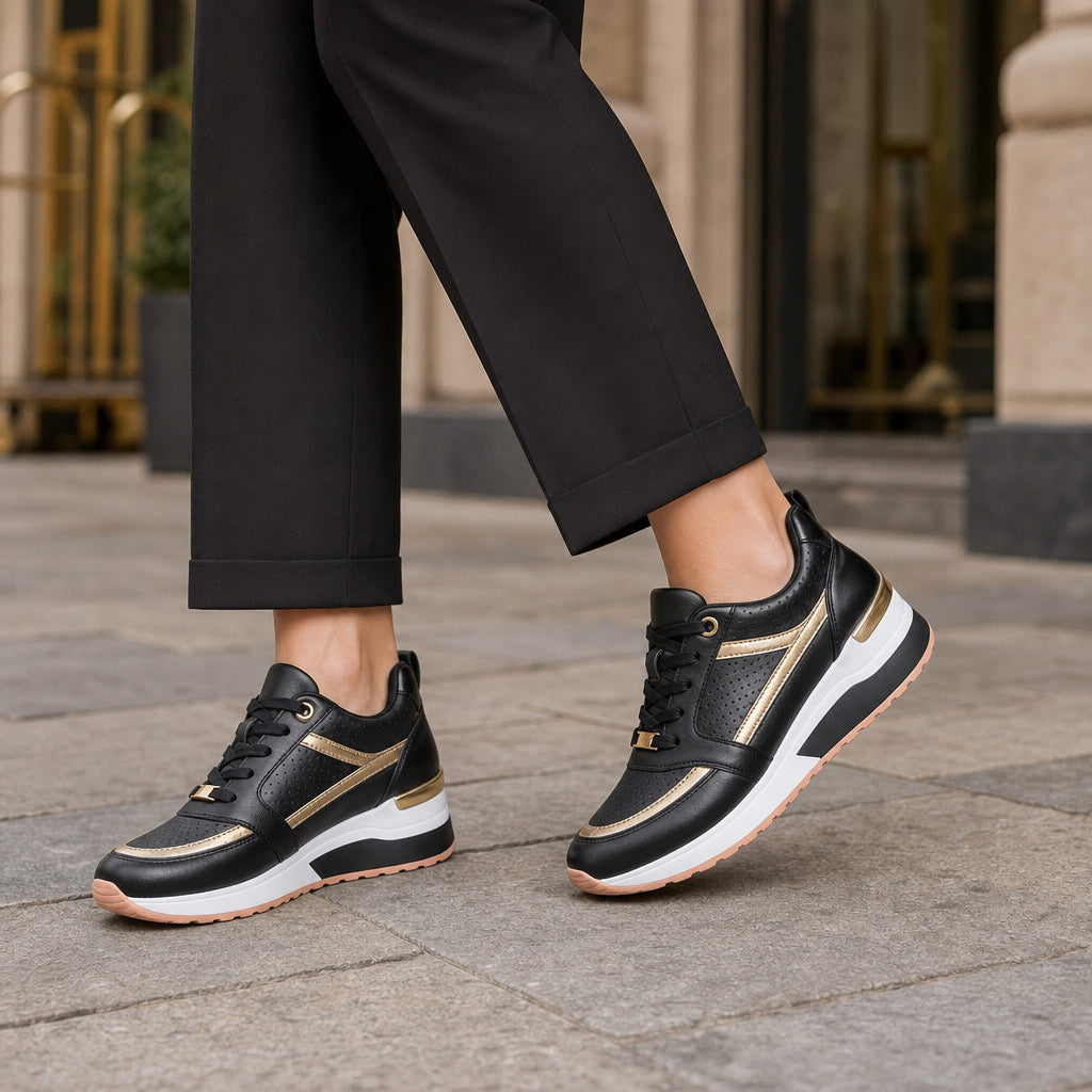 Wedge Sneakers For Women Black – Full Look