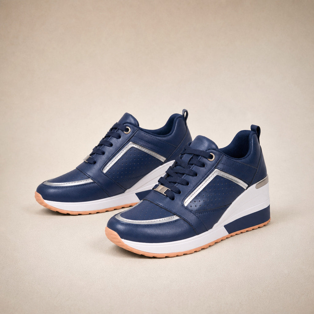 Wedge Sneakers For Women Blue – Product Photo