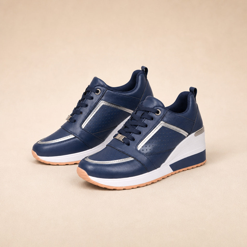 Wedge Sneakers For Women in Blue – Mampierimoda Premium Womenswear