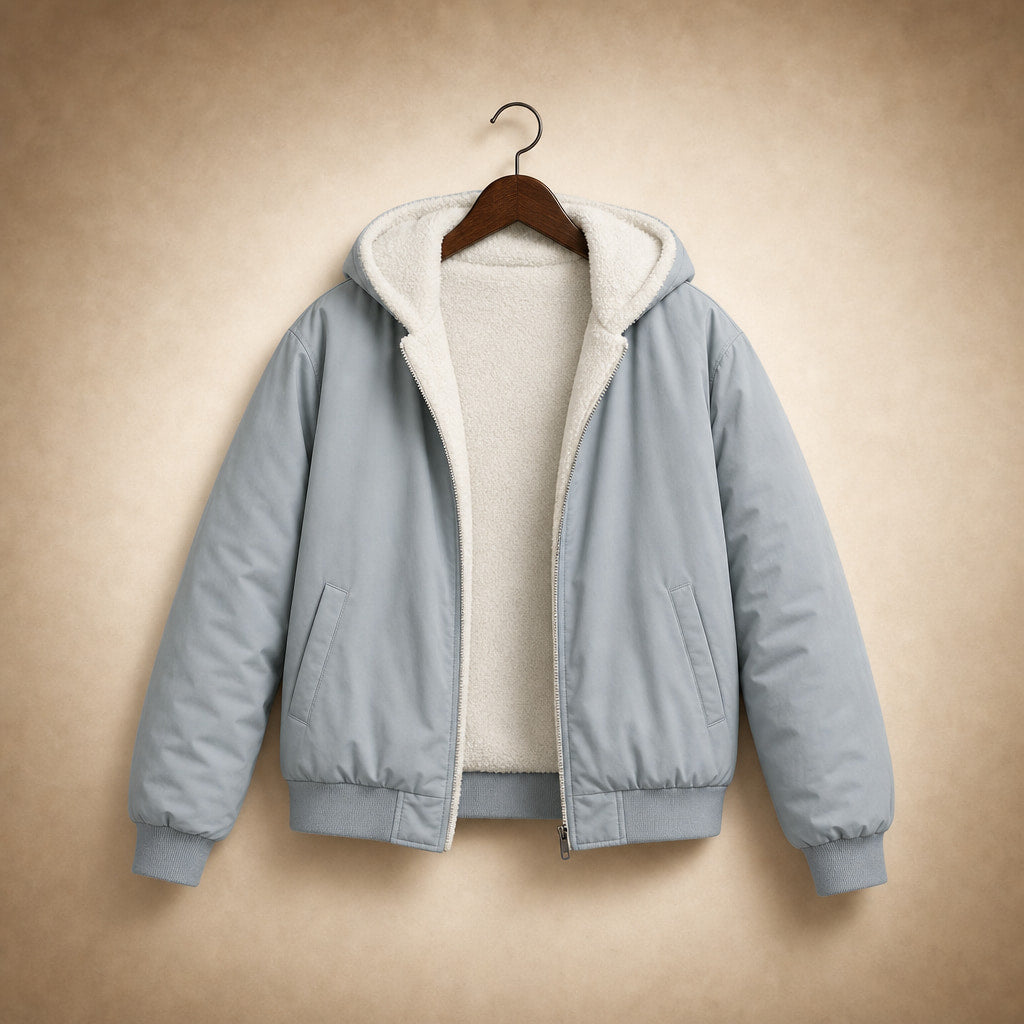 Winter/Autumn Comfort Bomber Jacket For Women Grey – Product Photo