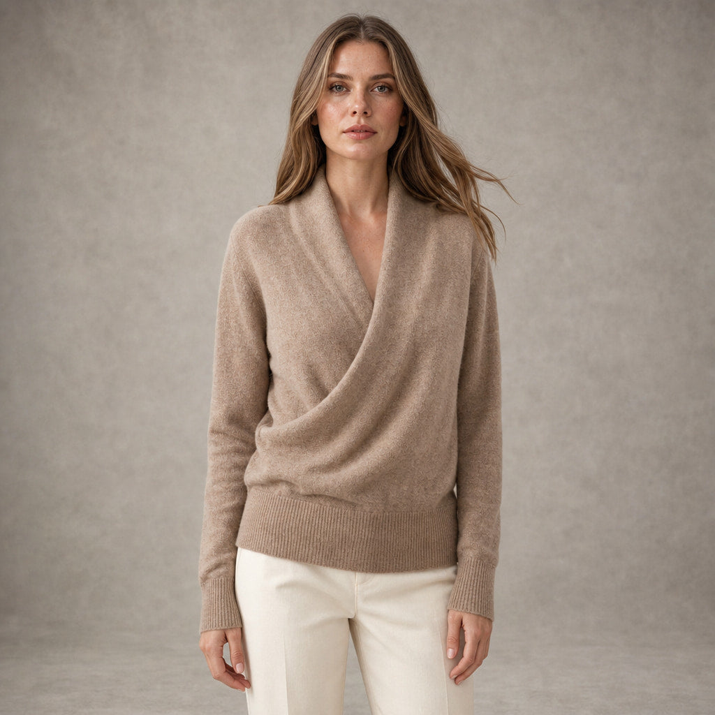 Wool Sweater For Women in Beige – Mampierimoda Premium Womenswear