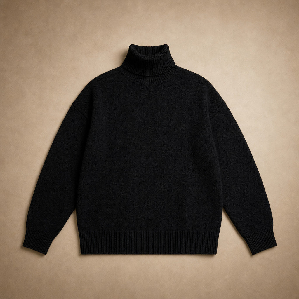 Elegant Cashmere Sweater for Women Black – Product Photo
