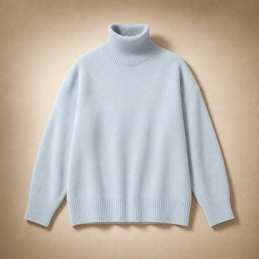 Elegant Cashmere Sweater for Women Blue – Product Photo