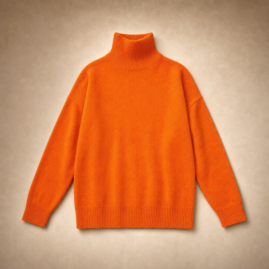 Elegant Cashmere Sweater for Women Orange – Product Photo