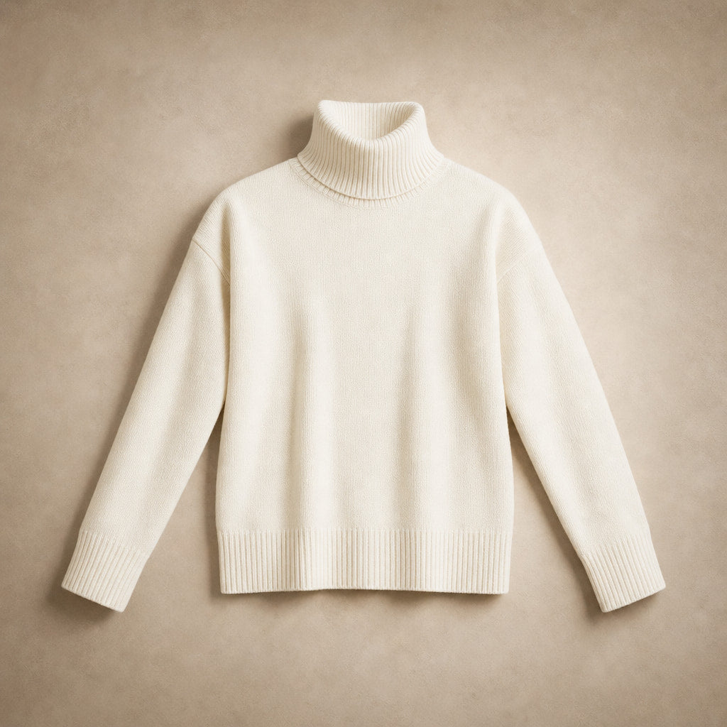 Elegant Cashmere Sweater for Women White – Product Photo