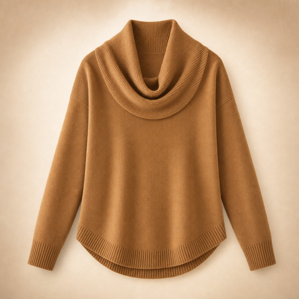 Elegant Turtleneck Sweater for Women Brown – Product Photo