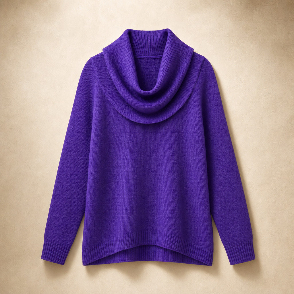 Elegant Turtleneck Sweater for Women Purple – Product Photo