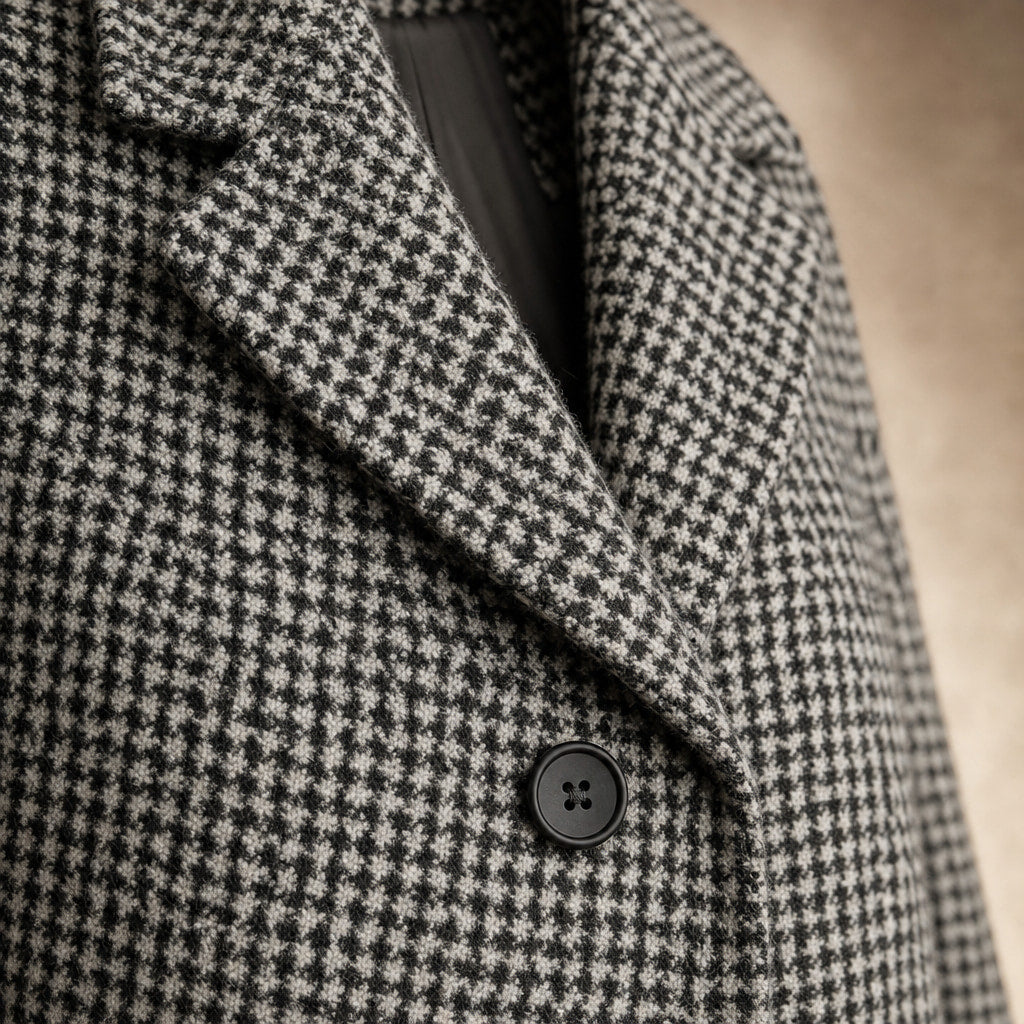 Elegant Warm Women's Long Coat Gray – Fabric and Detail Close-Up