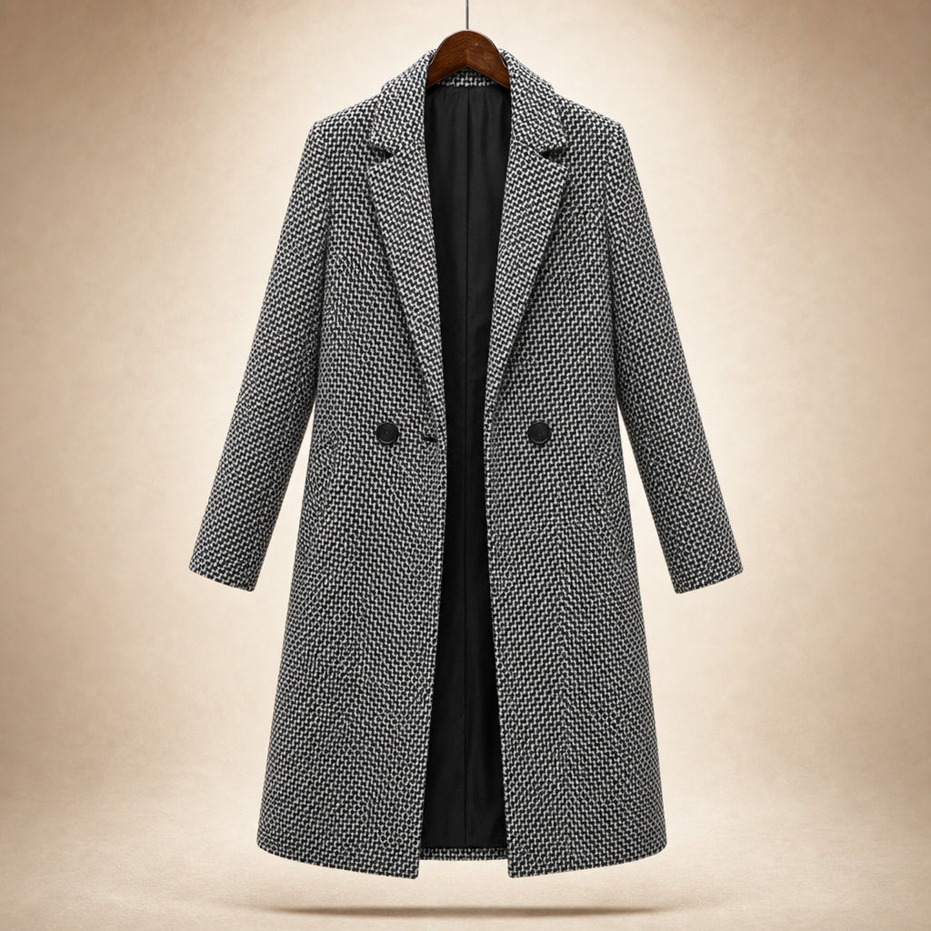 Elegant Warm Women's Long Coat Gray – Product Photo