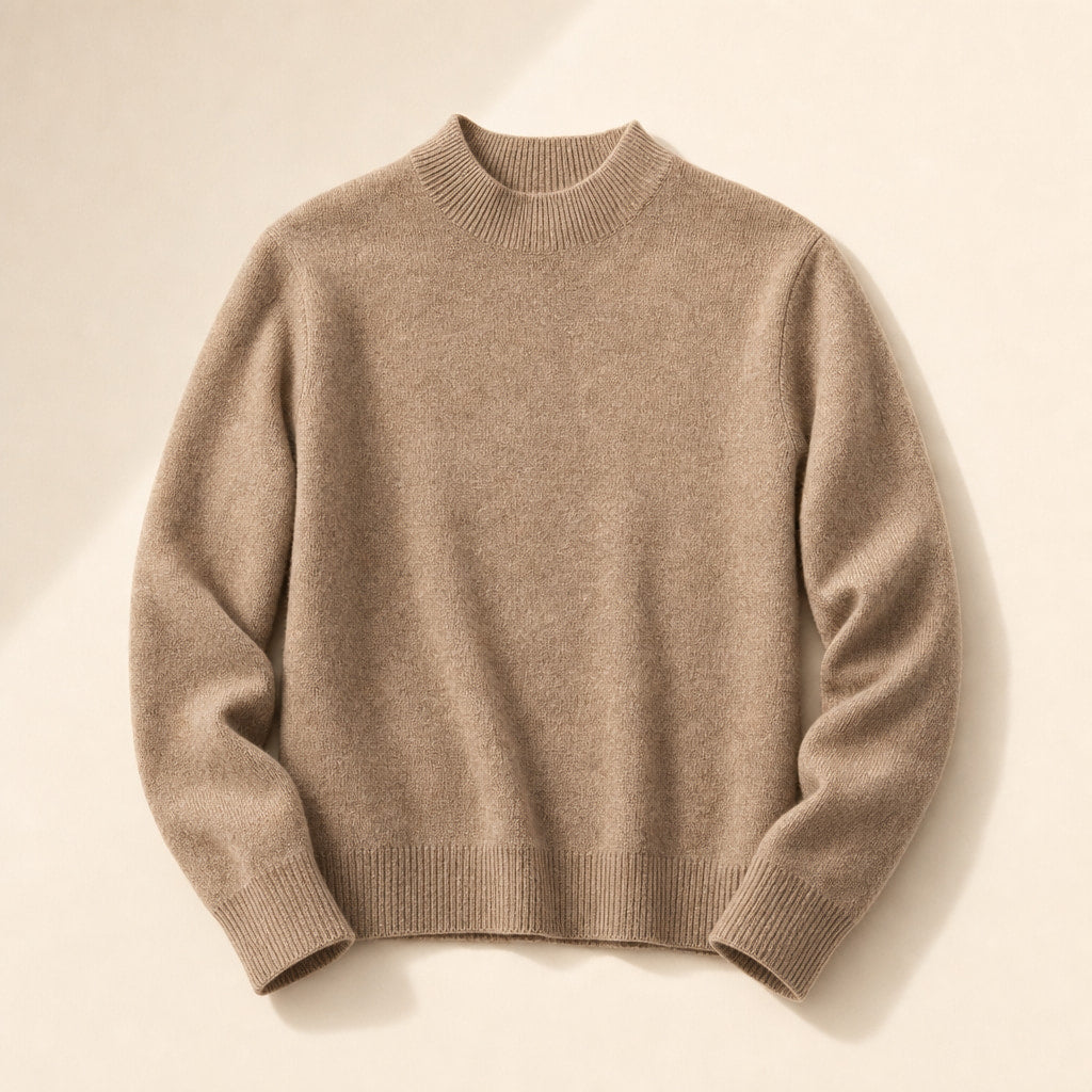 Elegant Women's Cashmere Sweater - Luxuriously Soft and Timeless Brown – Product Photo