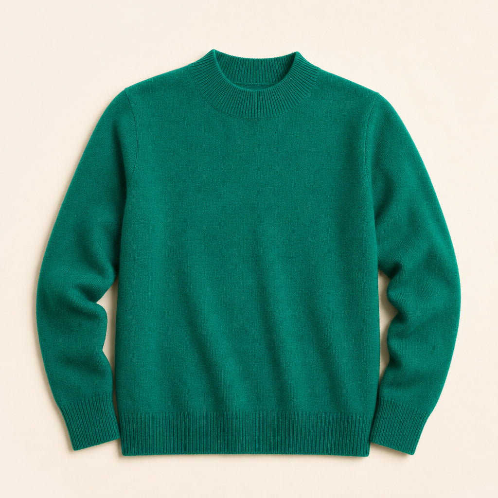 Elegant Women's Cashmere Sweater - Luxuriously Soft and Timeless Dark Green – Product Photo