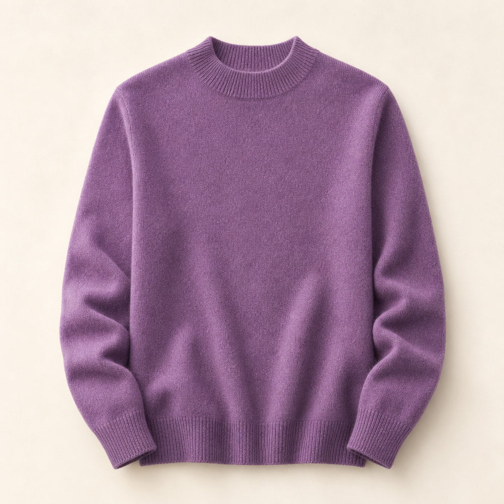 Elegant Women's Cashmere Sweater - Luxuriously Soft and Timeless Dark Purple – Product Photo