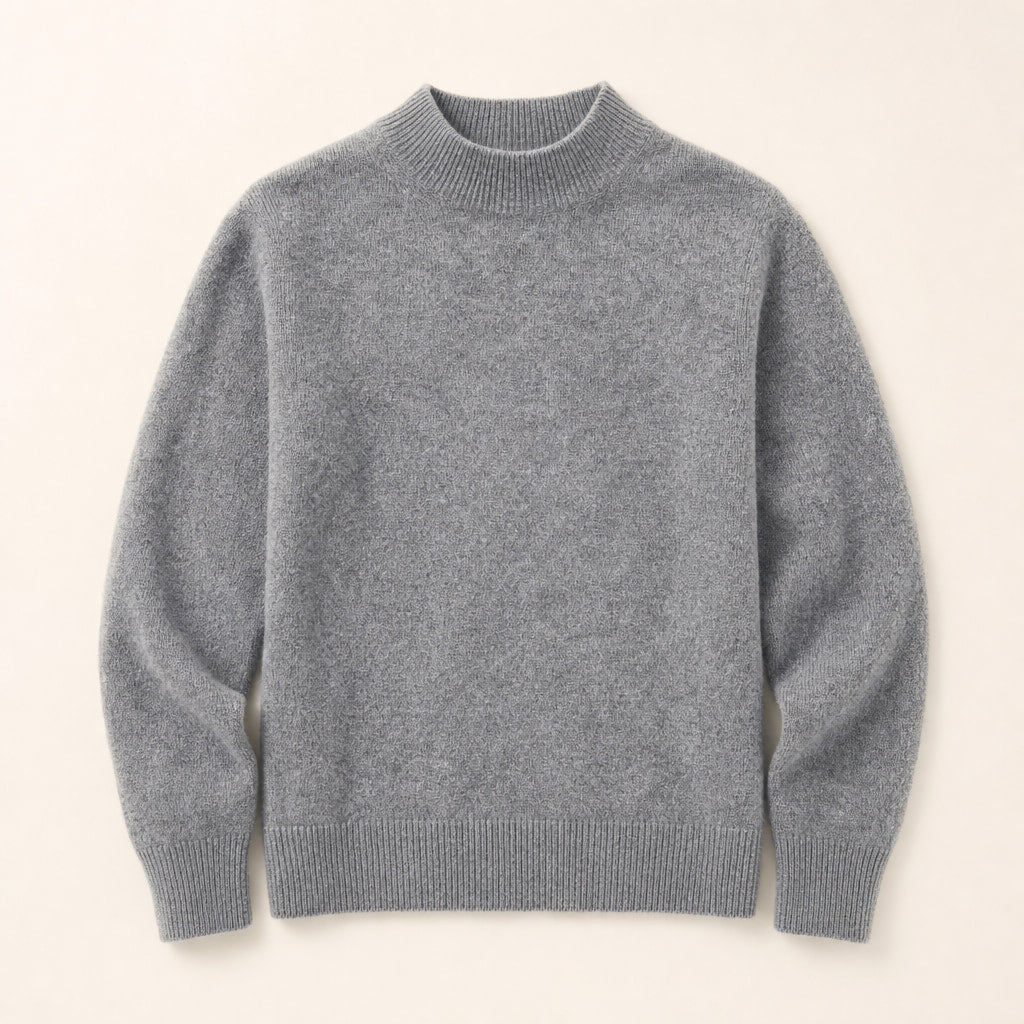 Elegant Women's Cashmere Sweater - Luxuriously Soft and Timeless Gray – Product Photo