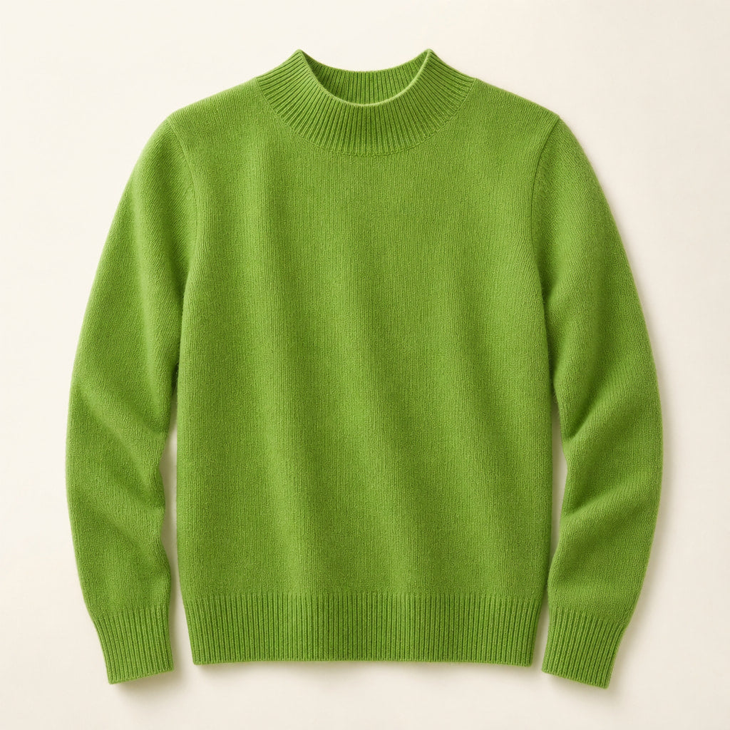 Elegant Women's Cashmere Sweater - Luxuriously Soft and Timeless Green – Product Photo