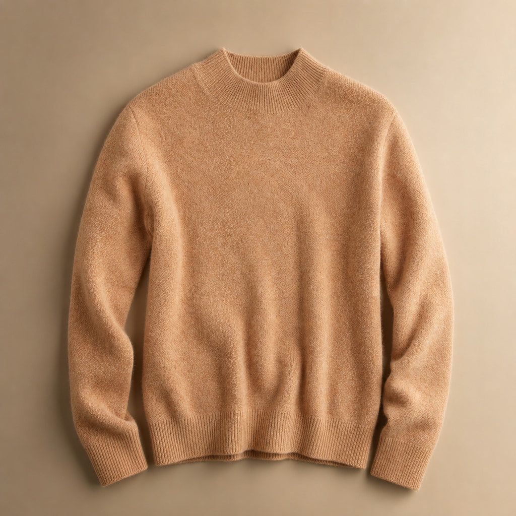 Elegant Women's Cashmere Sweater - Luxuriously Soft and Timeless Light Brown – Product Photo
