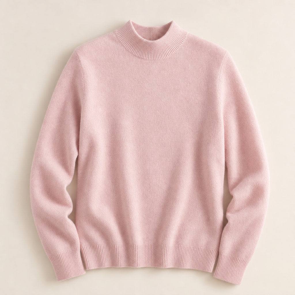 Elegant Women's Cashmere Sweater - Luxuriously Soft and Timeless Pink – Product Photo