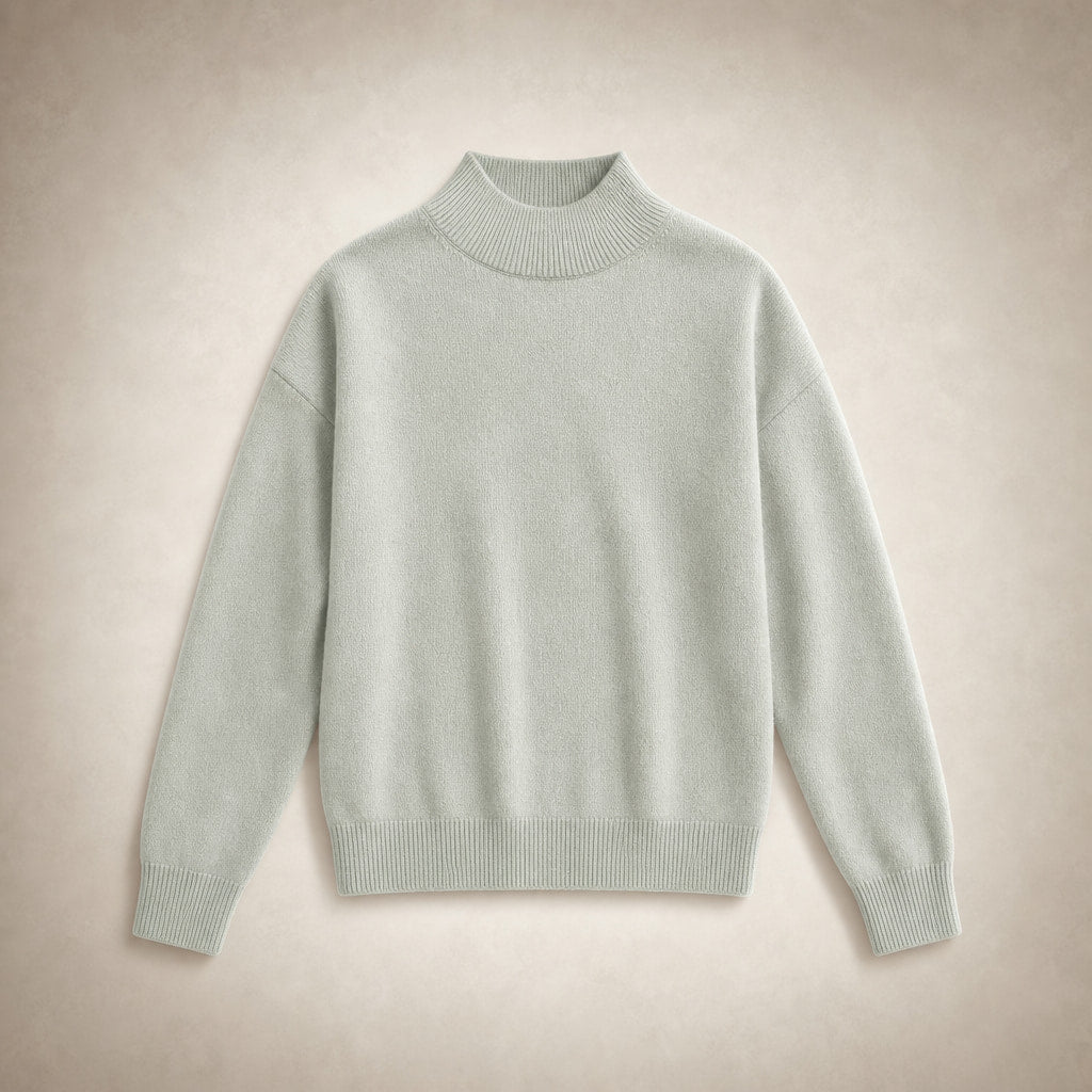 Elegant Women's Turtleneck Sweater - Soft Knit Quality for Stylish Winter Looks Light Green – Product Photo