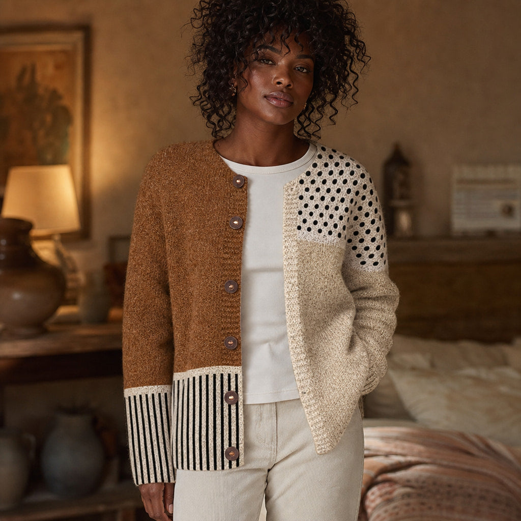 Eloise™ | Vintage Knit Cardigan Sweater – Styled Editorial Shot