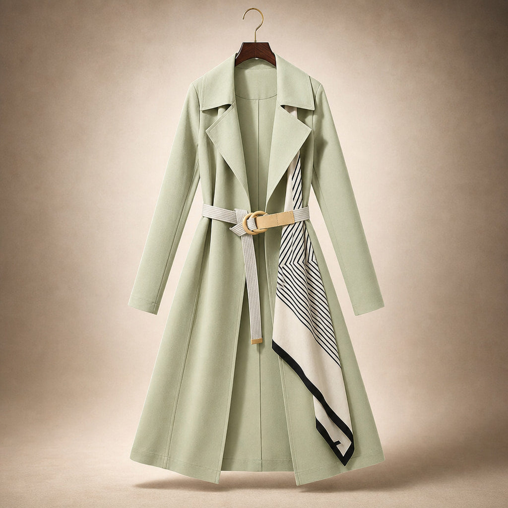 Evelyn Couture Transitional Coat Lime Green – Product Photo