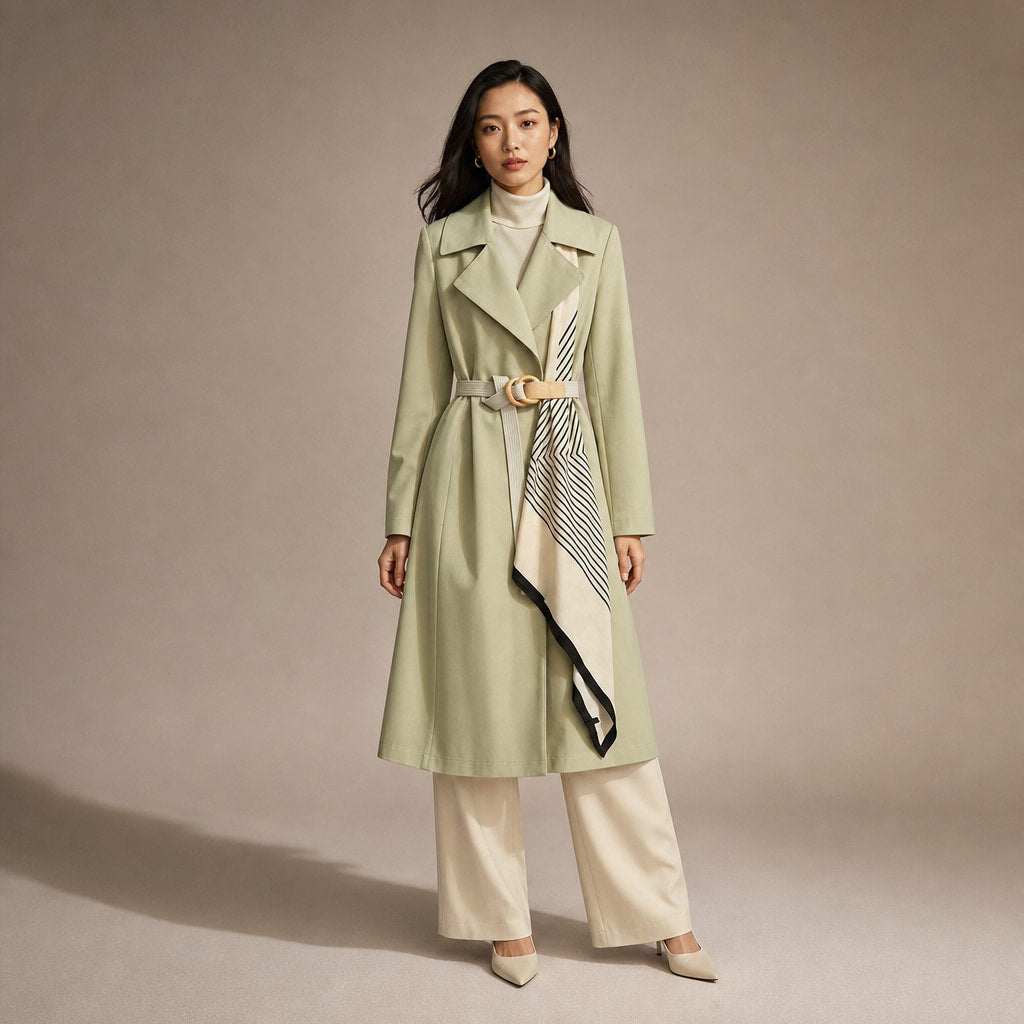 Evelyn Couture Transitional Coat in Lime Green – Mampierimoda Premium Womenswear
