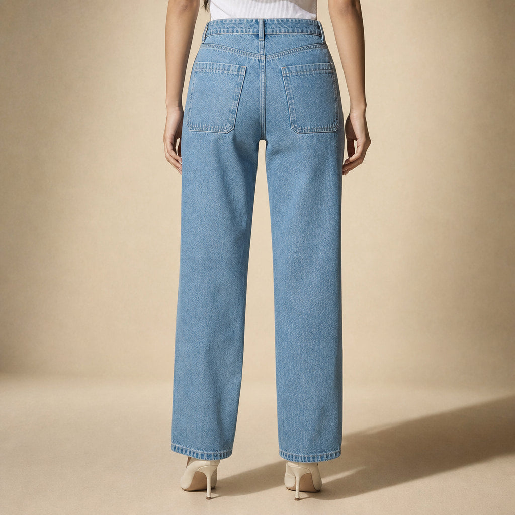 Denim Jacket Button Front Sky Blue Sky Blue – Full Look