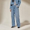 Denim Jacket Button Front Sky Blue Sky Blue – Product Photo