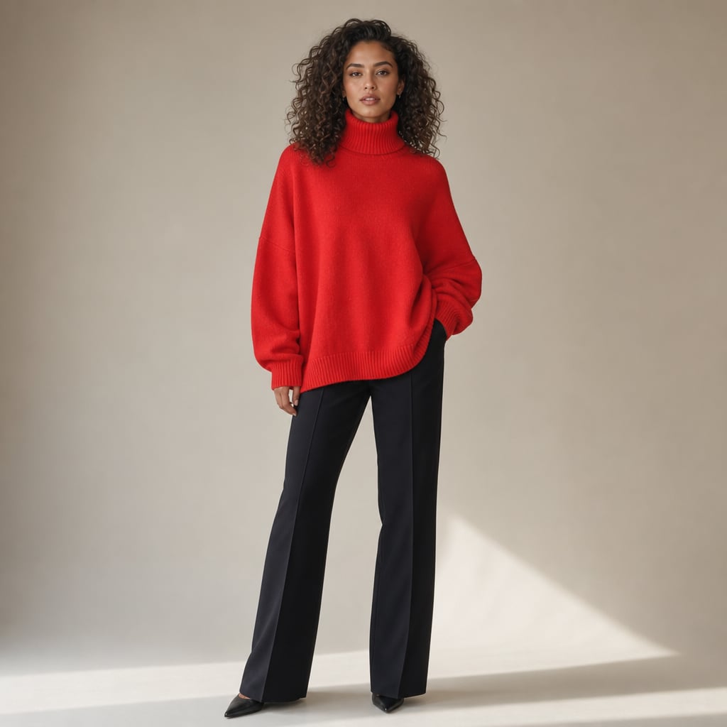 Harita Knitted Sweater - Red Red – Full Look