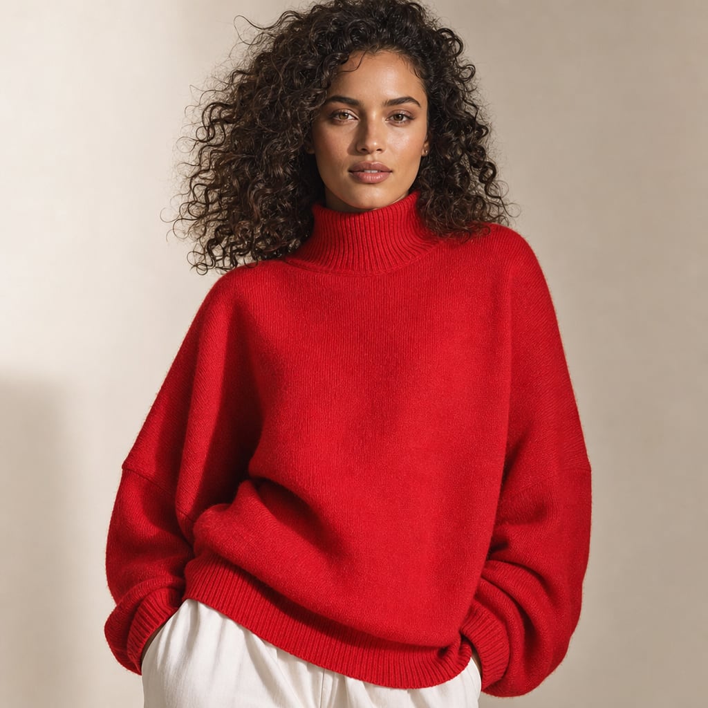 Harita Knitted Sweater - Red Red – Product Photo