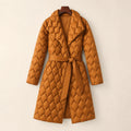 Isabella Quilted Down Coat Amber Orange – Product Photo