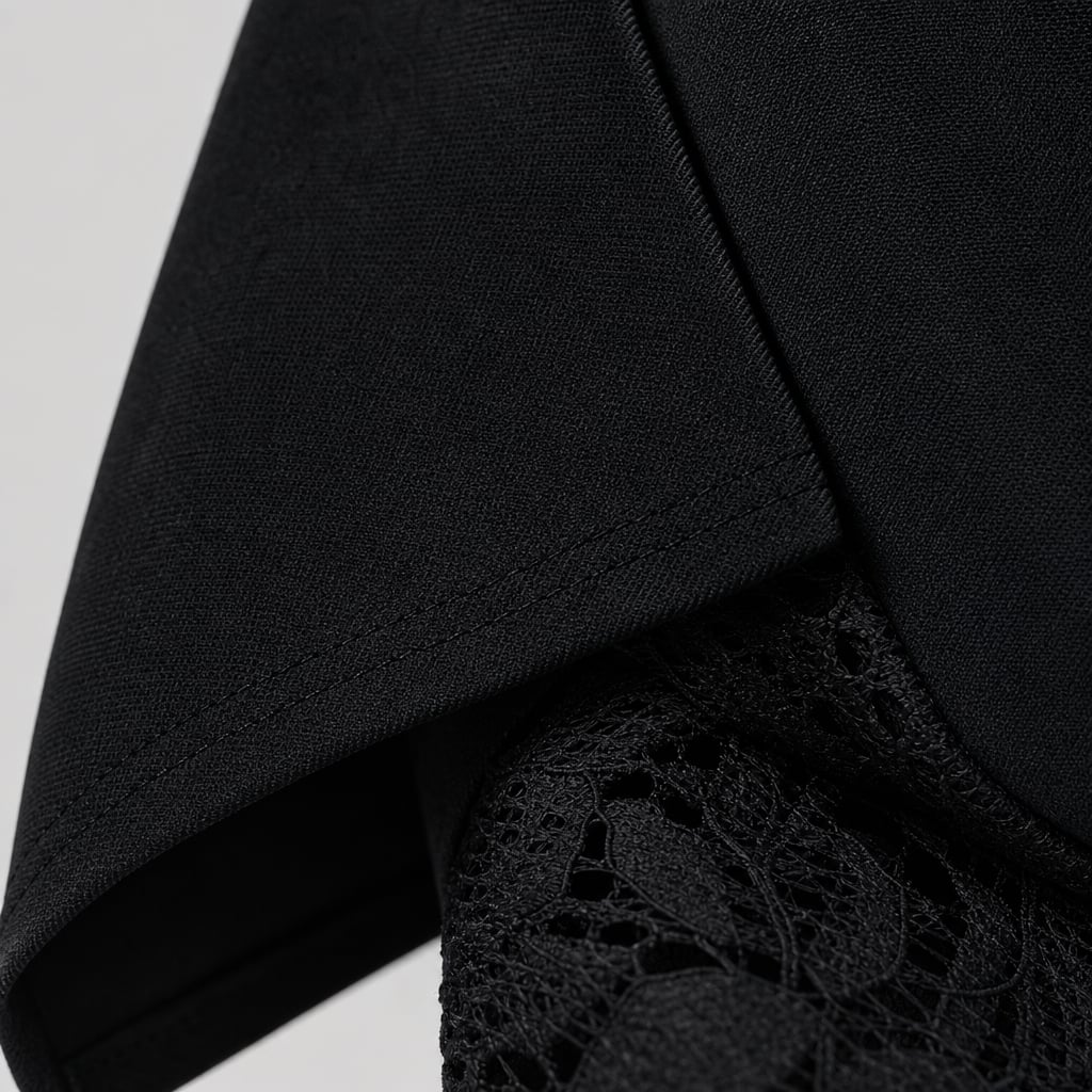 Jordan Set Black Black – Fabric and Detail Close-Up