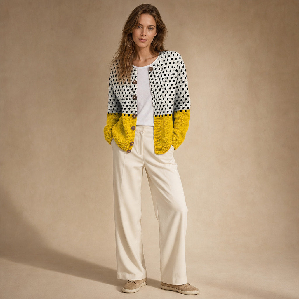 Junella™ | Vintage Knit Cardigan Sweater – Full Look