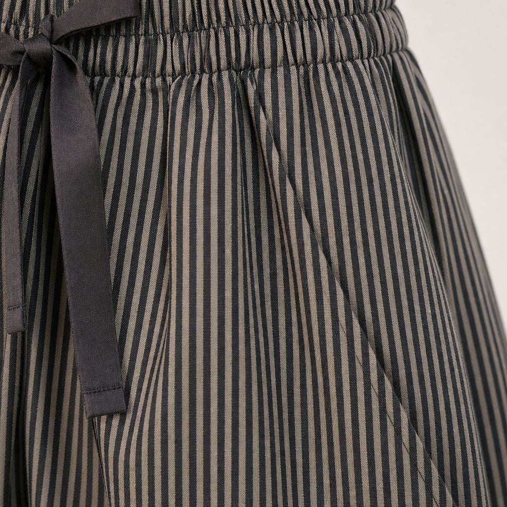Lavinia Pant Grey Grey – Fabric and Detail Close-Up