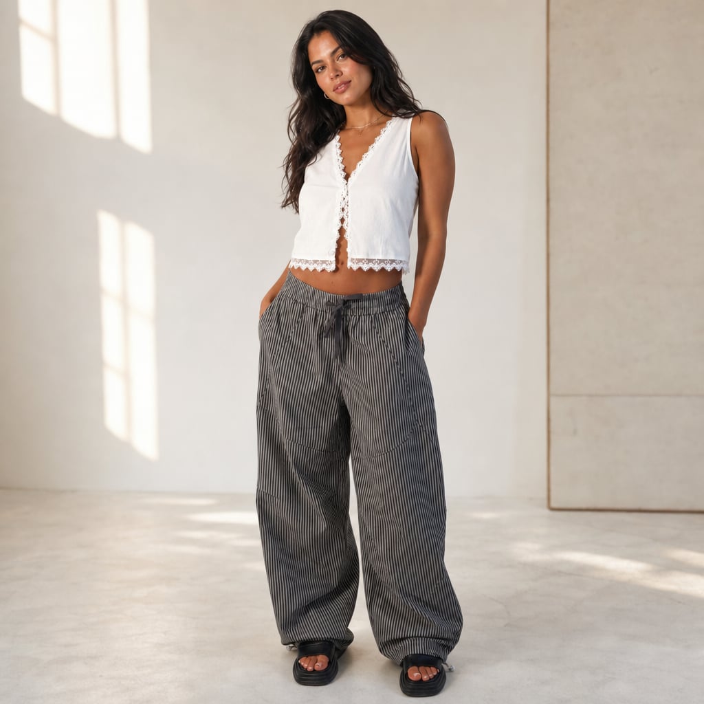 Lavinia Pant Grey Grey – Styled Editorial Shot