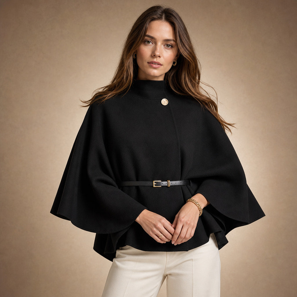 LEA - Chic Butterfly Jacket with Belt Black – Product Photo