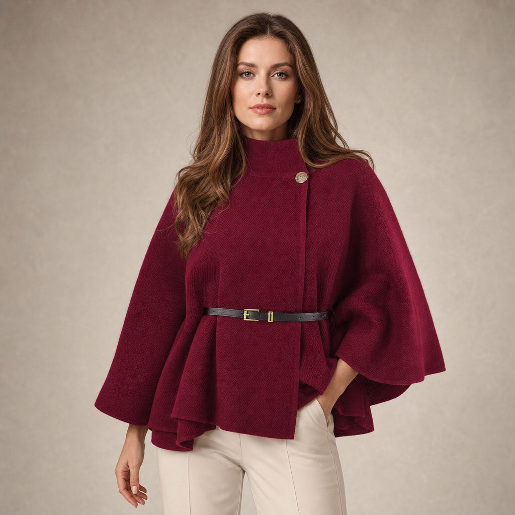 LEA - Chic Butterfly Jacket with Belt in Burgundy – Mampierimoda Premium Womenswear