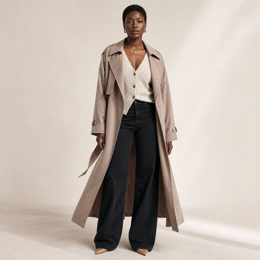 Longline Trench Coat 100% Polyester Oversized Fit Mocha in Mocha – Mampierimoda Premium Womenswear