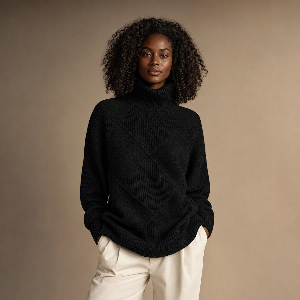 Lucy Knit Merino Sweater in Midnight Black – Mampierimoda Premium Womenswear