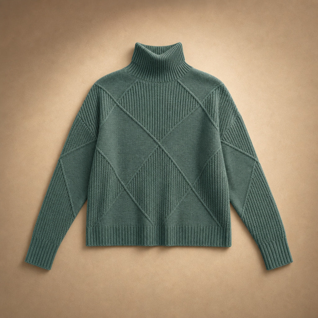 Lucy Knit Merino Sweater Sage Green – Product Photo