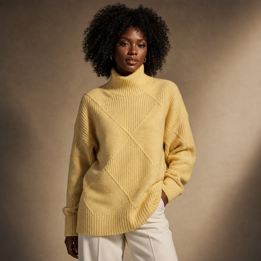 Lucy Knit Merino Sweater in Sunflower Yellow – Mampierimoda Premium Womenswear