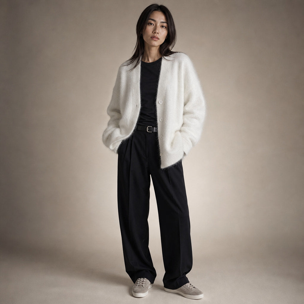 Luxurious Cardigan For Women in White – Mampierimoda Premium Womenswear