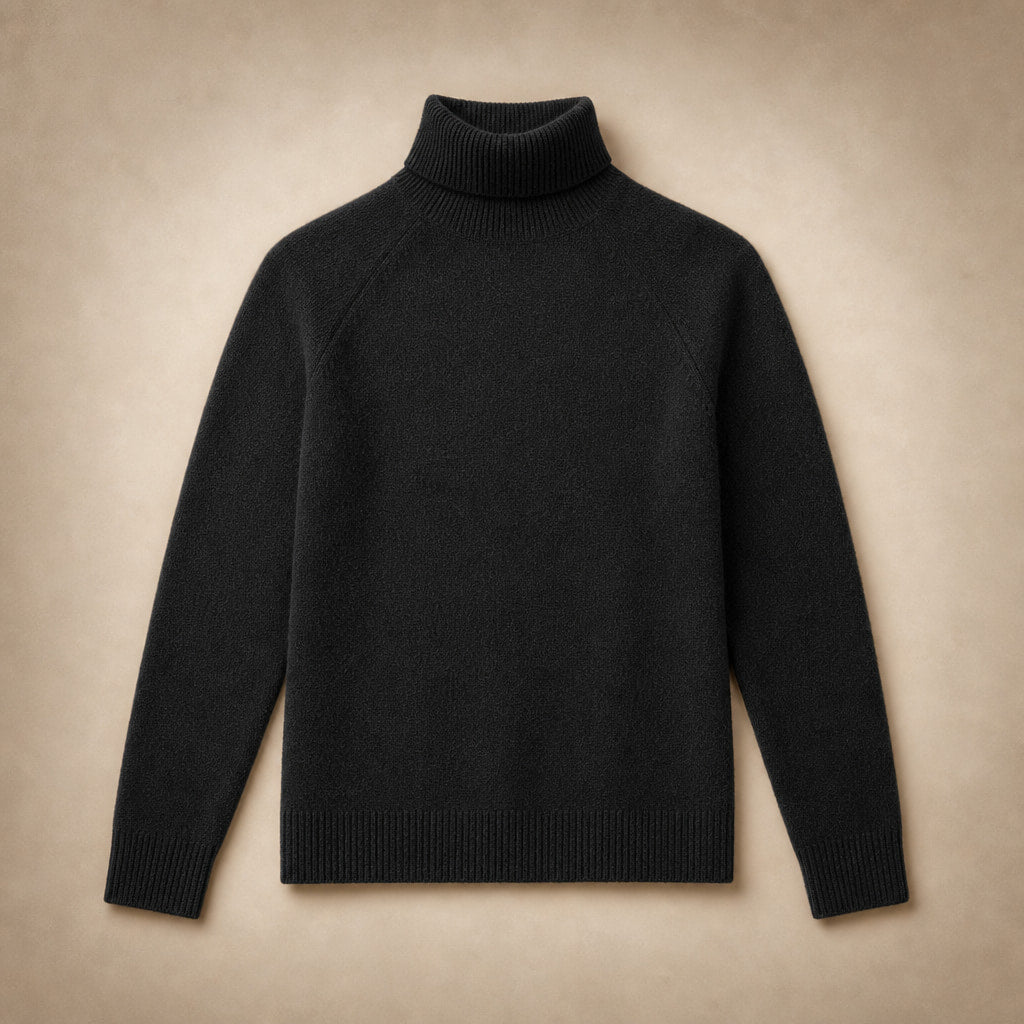 Luxurious Cozy Women's Cashmere Knit Sweater Black – Product Photo