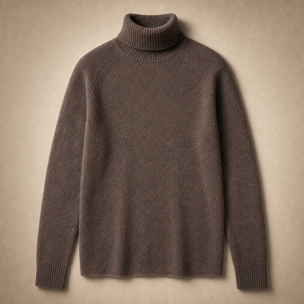 Luxurious Cozy Women's Cashmere Knit Sweater Brown – Product Photo