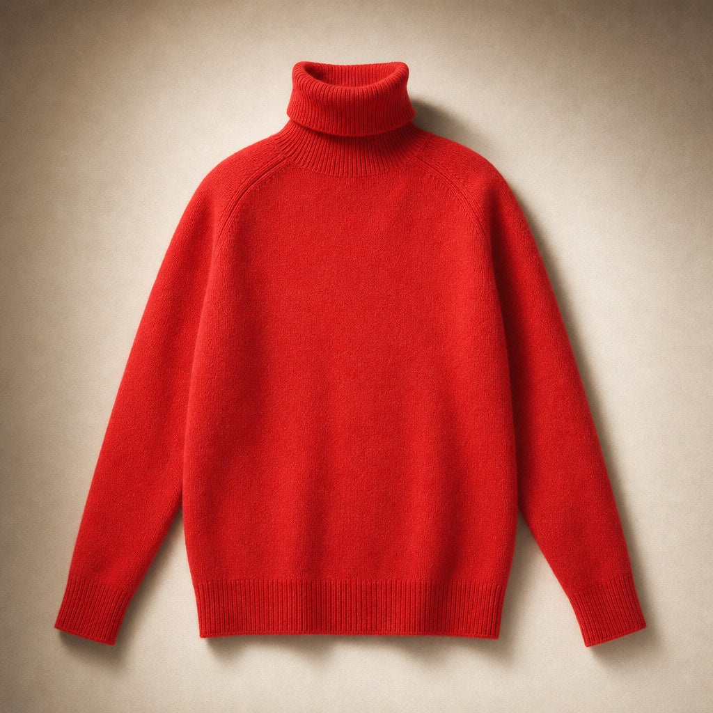 Luxurious Cozy Women's Cashmere Knit Sweater Red – Product Photo