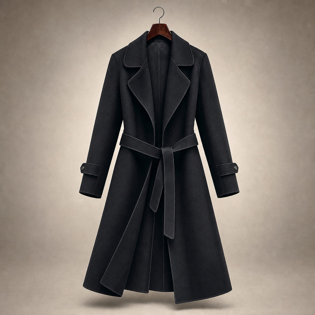 Madison Wool Coat Midnight Black – Product Photo
