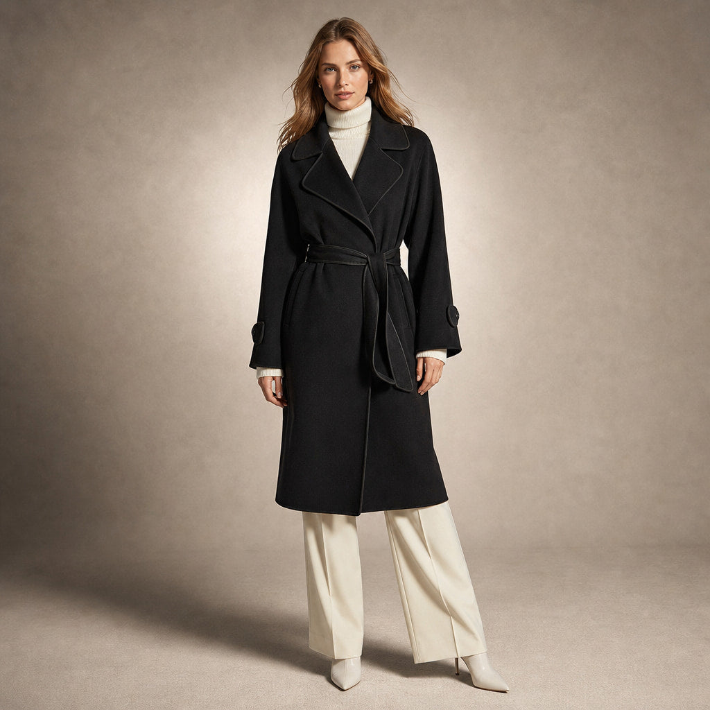 Madison Wool Coat in Midnight Black – Mampierimoda Premium Womenswear