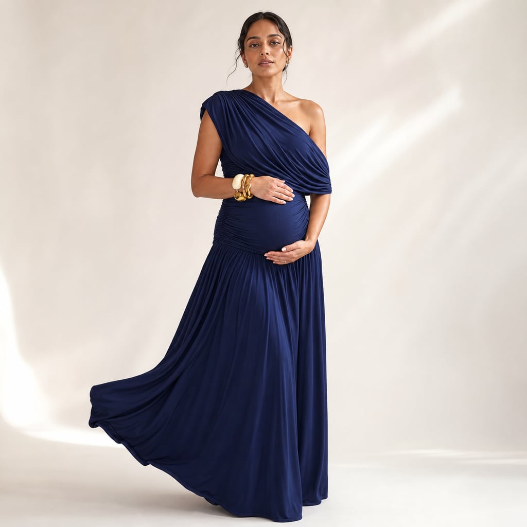 Maternity Maxi Dress Navy – Product Photo
