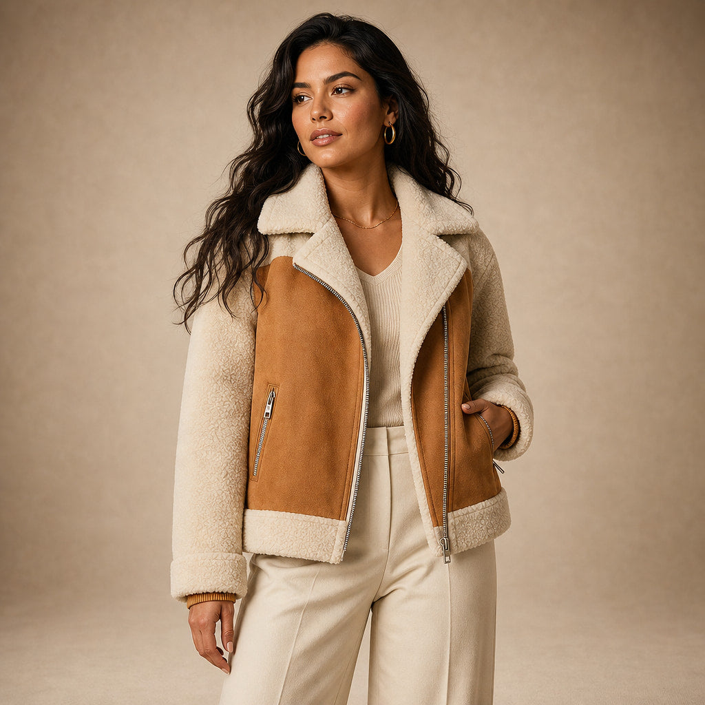 Matilda Couture Suede Jacket Mocha Brown – Side Angle View