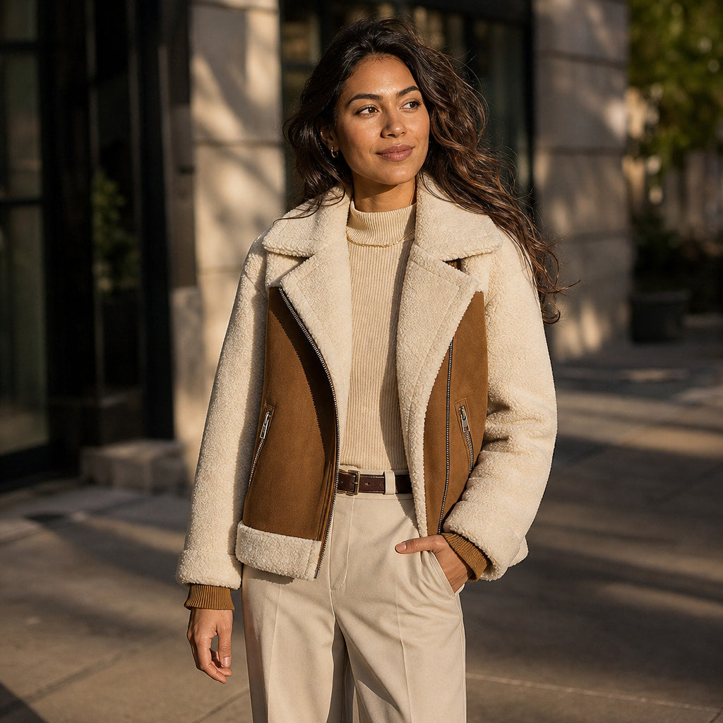 Matilda Couture Suede Jacket Mocha Brown – Styled Editorial Shot