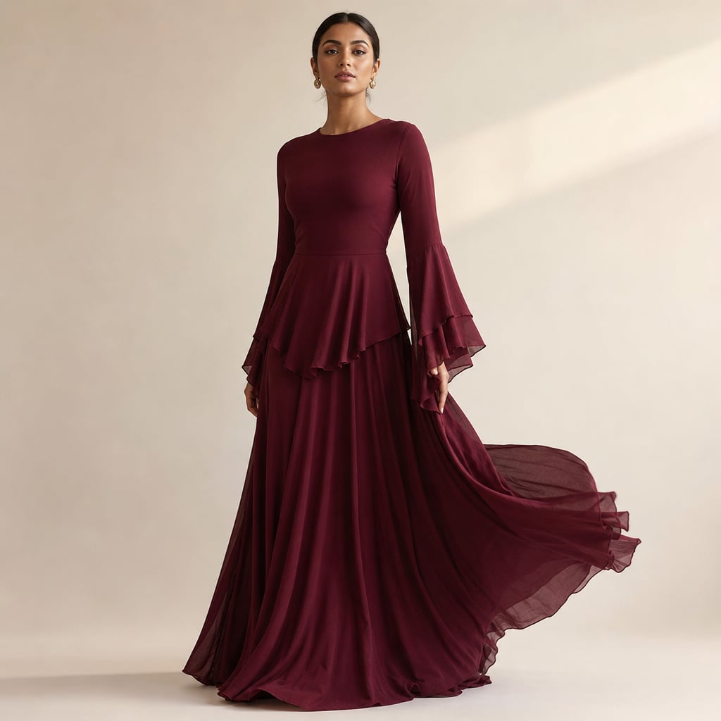 Maxi Dress Bordeaux – Product Photo